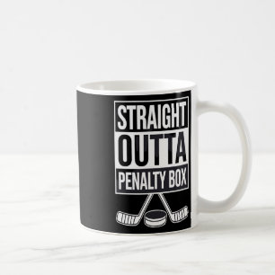 Straight Outta Penalty Box Funny Hockey Meme Parod Coffee Mug