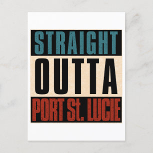 Straight Outta Port St. Lucie Florida FL Holiday Postcard