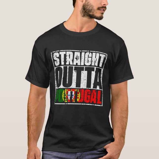 Straight Outta Portugal Flag T-Shirt (Front)