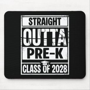 Straight outta pre-k graduation class of 2028 mouse pad