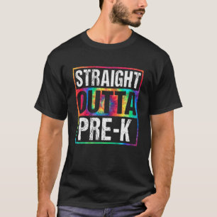 Straight Outta Pre-K Graduation Tie Dye Class Of 2 T-Shirt