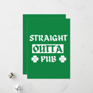 Straight Outta Pub St Patricks Day Holiday Card