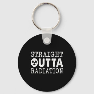 Straight Outta Radiation Cancer Awareness Warrior Key Ring