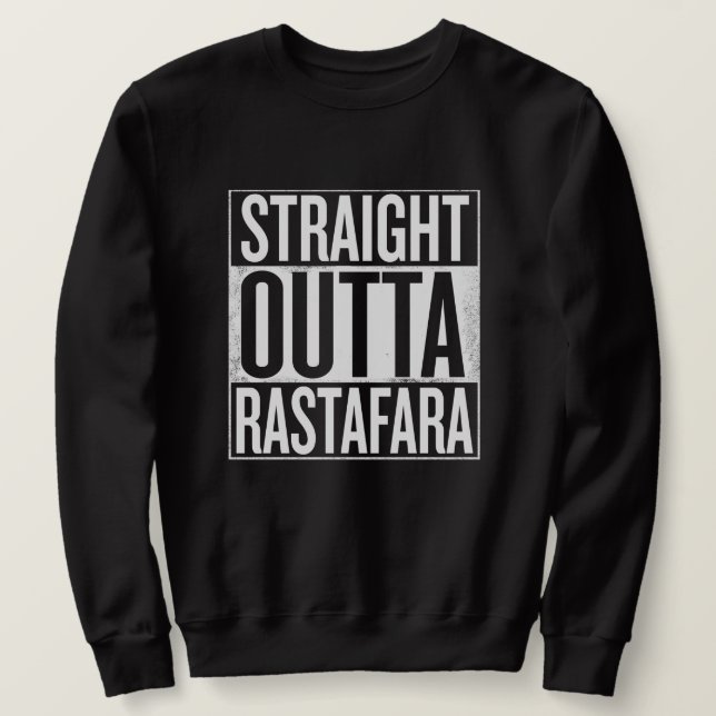 Straight outta Rastafara Rasta Reggae Sweater (Design Front)