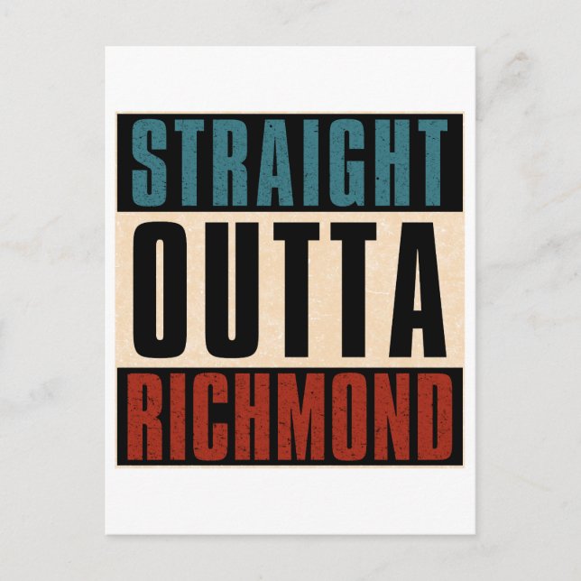Straight Outta Richmond Virginia VA Postcard (Front)