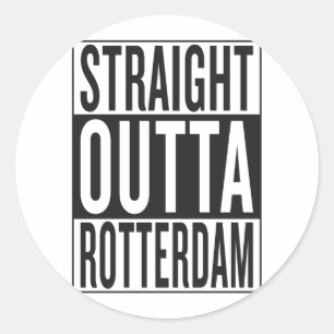 straight outta Rotterdam Classic Round Sticker