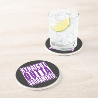 Straight Outta Sacramento Purple Coaster