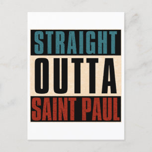 Straight Outta Saint Paul Minnesota MN Postcard
