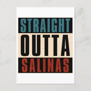 Straight Outta Salinas California CA Postcard