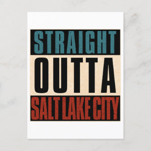 Straight Outta Salt Lake City Utah UT Holiday Postcard