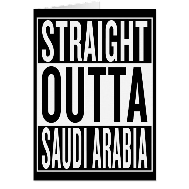 straight outta Saudi Arabia (Front)