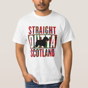 Straight Outta Scotland Scottie Plaid T-Shirt