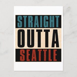 Straight Outta Seattle Washington WA USA Postcard