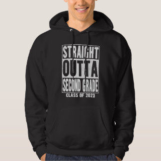 Straight Outta Second Grade Graduation 2023 2nd Gr Hoodie