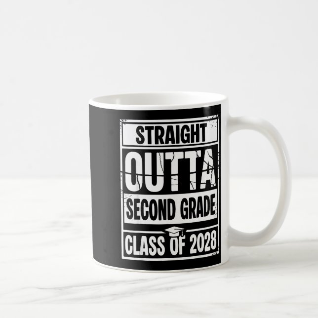 Straight outta second grade graduation class of coffee mug (Right)