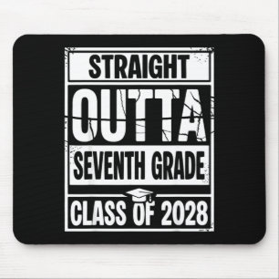 Straight outta seventh grade graduation class of mouse pad