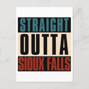 Straight Outta Sioux Falls South Dakota SD Postcard