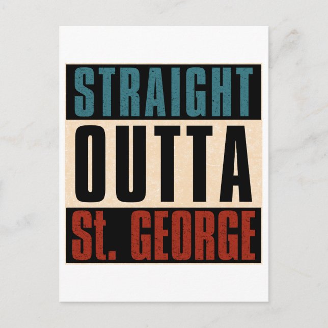 Straight Outta St. George Utah UT Postcard (Front)