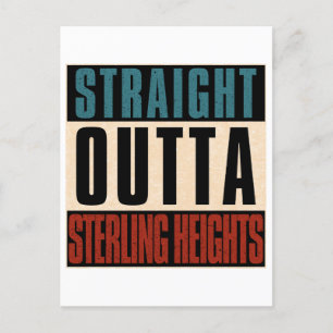 Straight Outta Sterling Heights Michigan MI Postcard