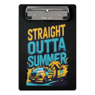 Straight Outta Summer – Retro Back-to-School Mini Clipboard