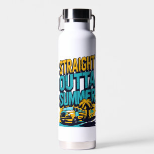 Straight Outta Summer – Retro Back-to-School Water Bottle