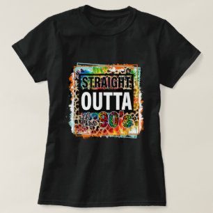 Straight Outta The 1990's 90s Tie-dye Leopard T-Shirt