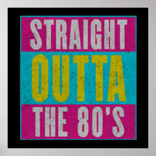 Straight Outta The 80's Vintage Retro Gen X Poster