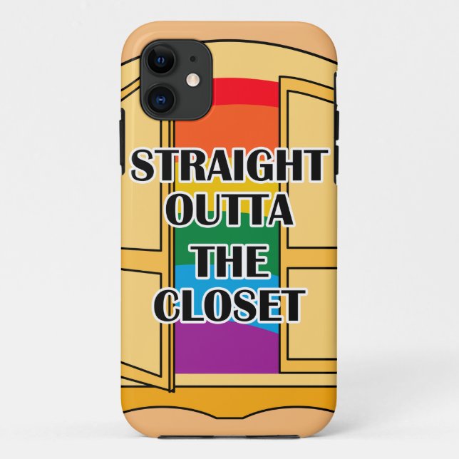 Straight Outta The Closet Case-Mate iPhone Case (Back)