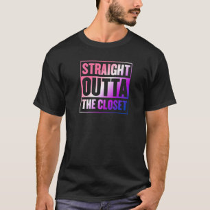 Straight Outta The Closet Genderfluid Pride Flag C T-Shirt