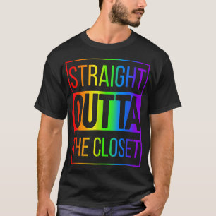 Straight Outta The Closet LGBT Gay Pride T-Shirt