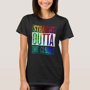 Straight Outta The Closet Lgbt Gay Pride T-Shirt