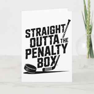 Straight Outta The Penalty Box Funny Humor Hockey Card
