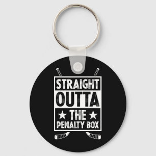 Straight Outta The Penalty Box Goalie Funny Ice Ho Key Ring