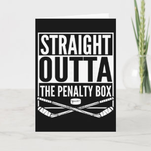 Straight Outta The Penalty Box Hockey Player Gift Card