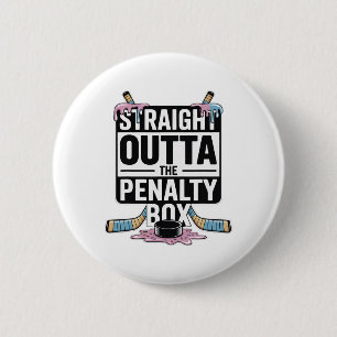 Straight Outta The Penalty Box Ice Cream Drip Ice 6 Cm Round Badge