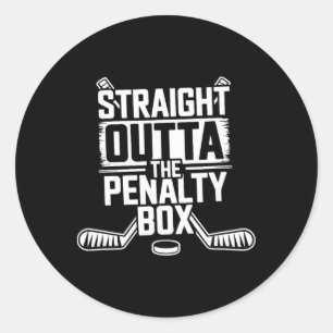 Straight Outta The Penalty Box - Ice Hockey Player Classic Round Sticker