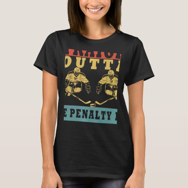 Straight Outta The Penalty Box Ice Hockey Player D T-Shirt (Front)