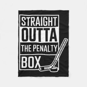 Straight Outta The Penalty Box Shirt Funny Ice Hoc Fleece Blanket