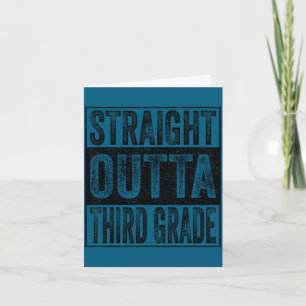 Straight outta third grade class of 2026 graduate card