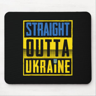 Straight Outta Ukraine Ukrainian Flag Ukraine Euro Mouse Pad