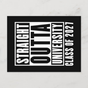 Straight Outta University Class of 2027 Postcard