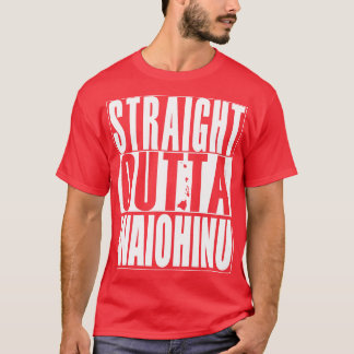 Straight Outta Waiohinu Hawaii White Ink by Hawaii T-Shirt