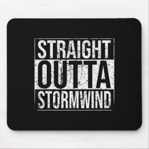 Straight Outta Wind Funny Wow Alliance Gamer Vinta Mouse Pad