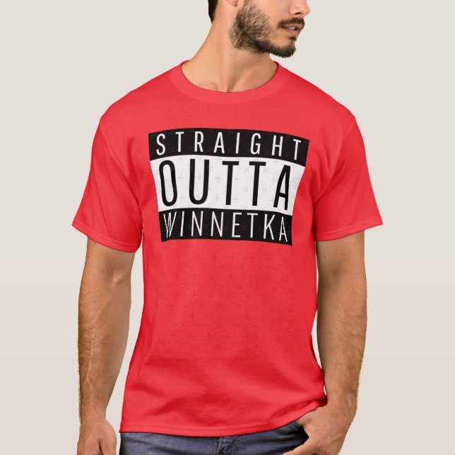 Straight Outta Winnetka Illinois Oversized T-Shirt (Front)