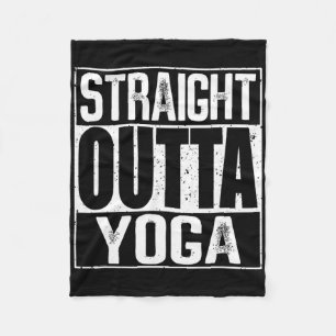 Straight Outta Yoga Fleece Blanket