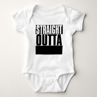 STRAIGHT OUTTA "YOUR TEXT" CUSTOM BABY BODYSUIT