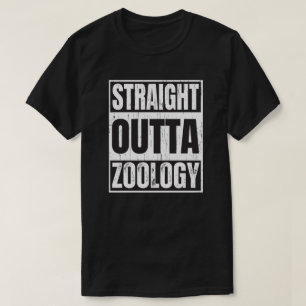 Straight outta Zoology funny graduation education  T-Shirt