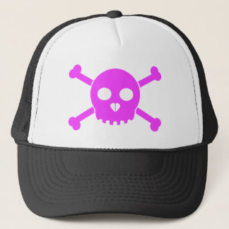Straight Pink Deth's Head Hat