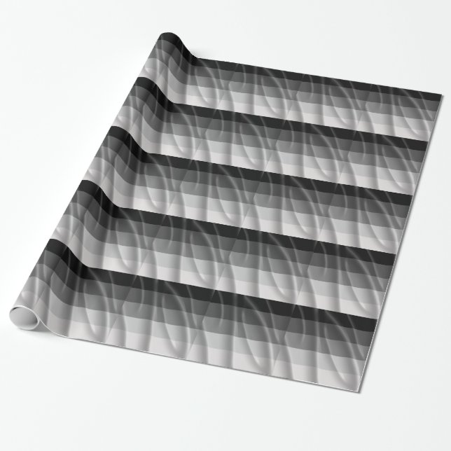STRAIGHT PRIDE FLAG WAVY DESIGN -.png Wrapping Paper (Unrolled)