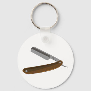 Straight Razor Key Ring
